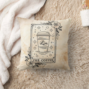 Coussin Carte Tarot Café
