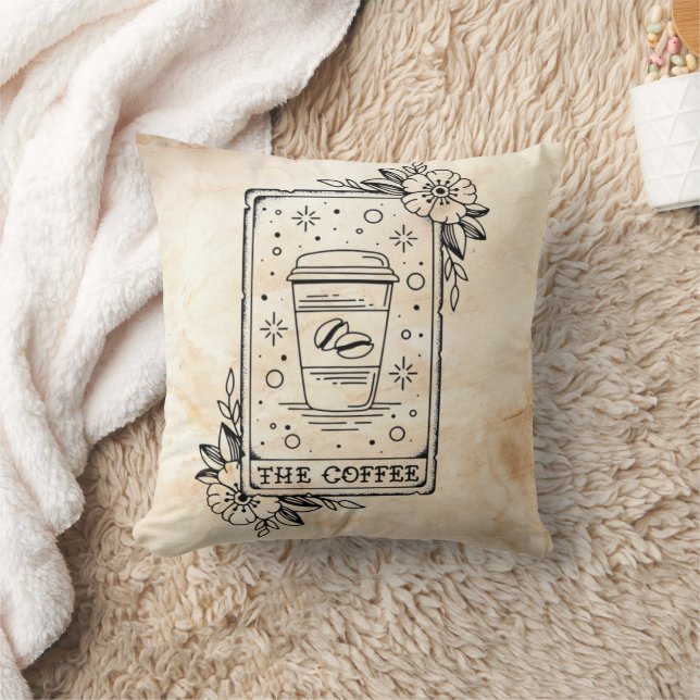Coussin Carte Tarot Café (Couverture)