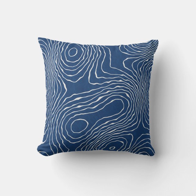 Coussin Carte topographique de la ligne terrestre sans sou (Recto)