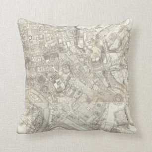 Coussin Carte topographique de Rome antique, Italie