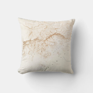 Coussin Carte topographique des ruines de Thebes Poster