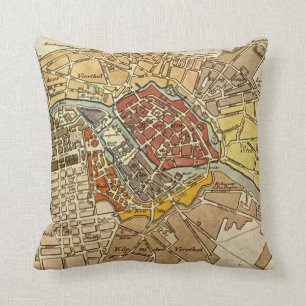 Coussin Carte vintage de Berlin Allemagne (1789)