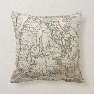 Coussin Carte vintage de la Finlande (1740s)