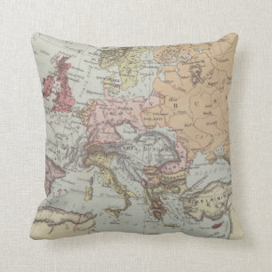 Coussin Carte vintage de l'Europe