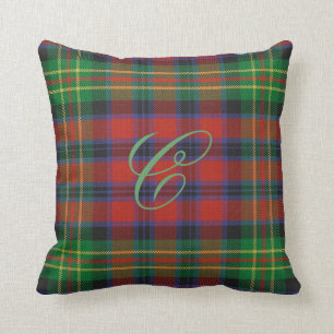 Coussin Carter Tartan Monogramme