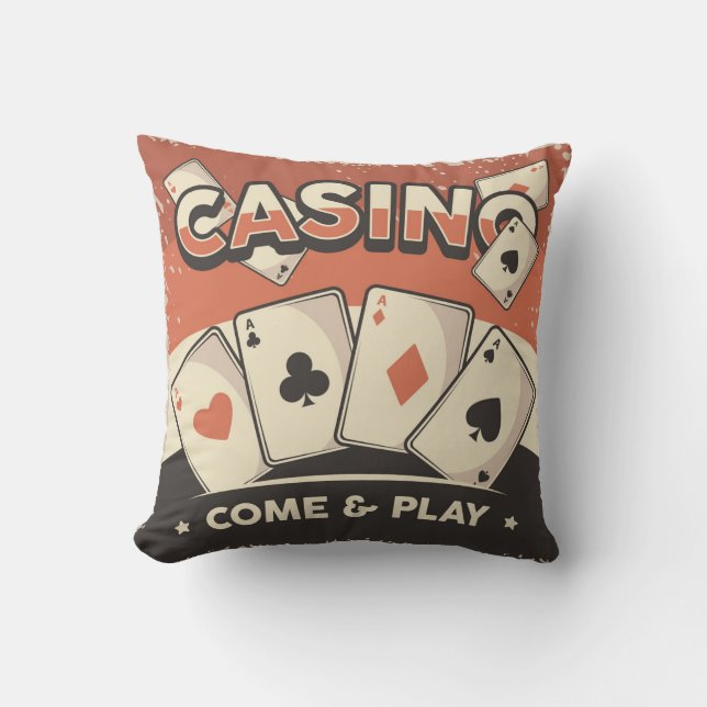 Coussin Cartes de poker cadeau fête des pères (Recto)