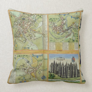 Coussin Cartes de York, de Shrewsbury, de Lancaster, et de