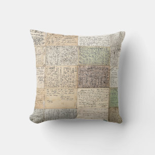 Coussin Cartes Postales Anciennes Fond Vintage Français