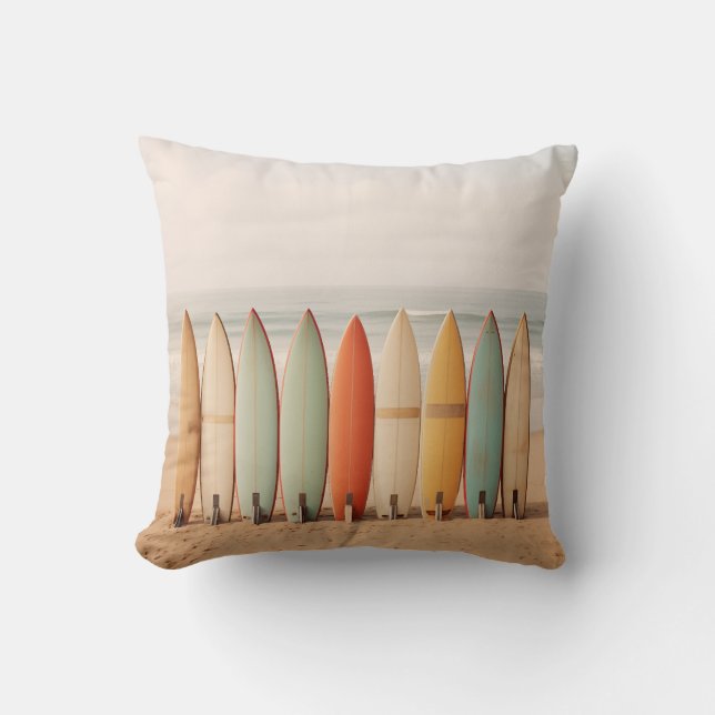 Coussin Cartes Surfs vintages (Recto)