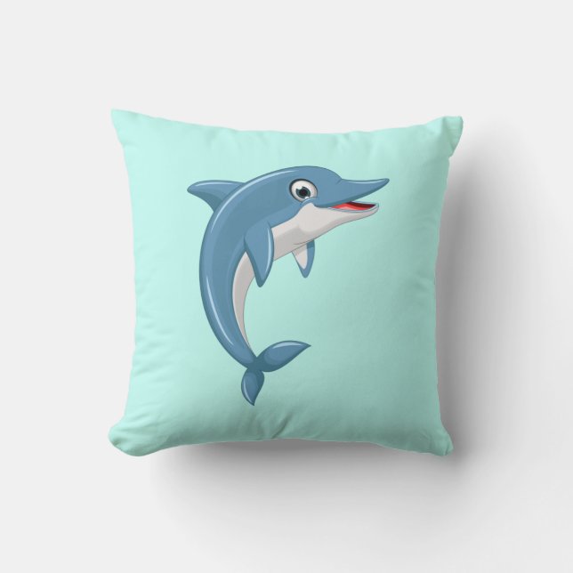 Coussin Cartographie de baleine mignonne (Recto)