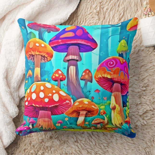 Coussin Cartographie de champignons géants (Couverture)