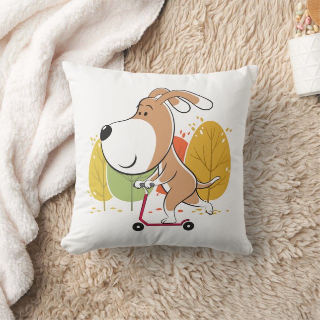 Coussin Cartographier Chien mignon Chien Chien Puppy Kick  (Couverture)
