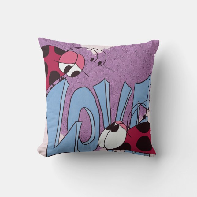 Coussin Carton adorable Ladybug Love (Recto)