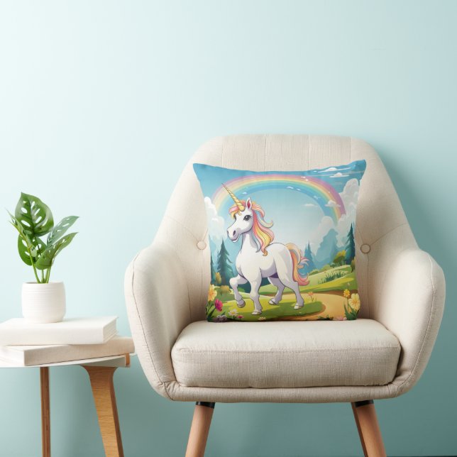Coussin Carton de la licorne mignonne (Chaise)