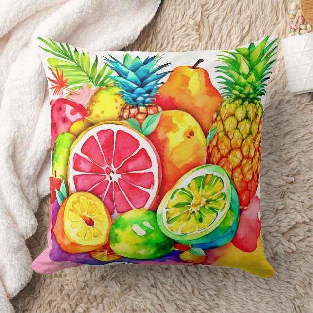 Coussin Cartoon à fruits tropicaux (Couverture)