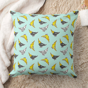 Coussin Cartoon Cockatiels Motif