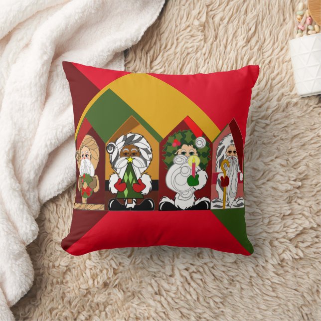 Coussin Cartoon coloré Père Noël Noël (Couverture)