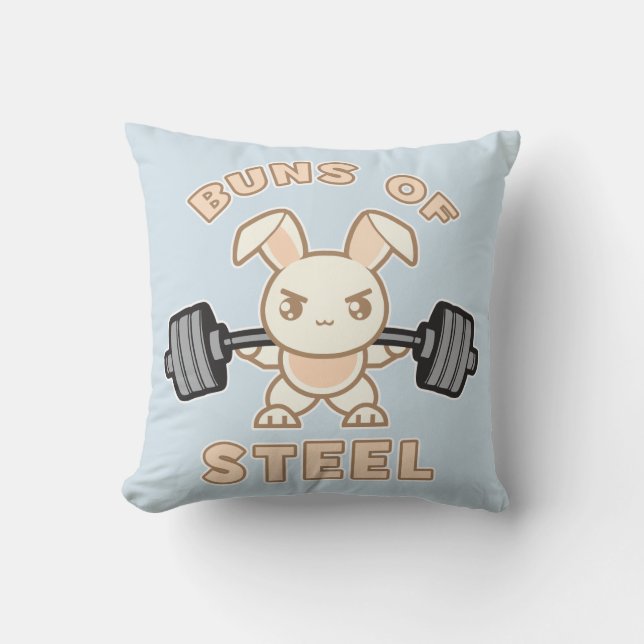 Coussin Cartoon De Lapin D'Entraînement - Buns D'Acier - G (Recto)