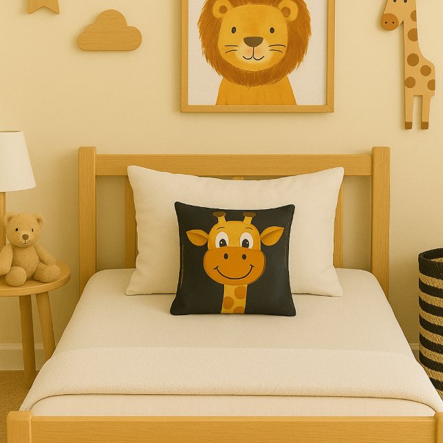 Coussin Cartoon Giraffe Fun Safari Boys Décor Chambre (Créateur téléchargé)