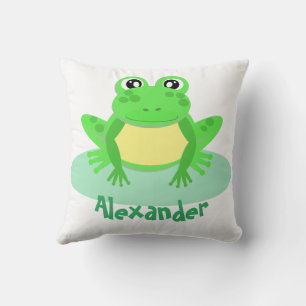 Coussin Cartoon Green Frog Cute