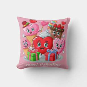 Coussin Cartoon Heart & Sweet amis valentine's day