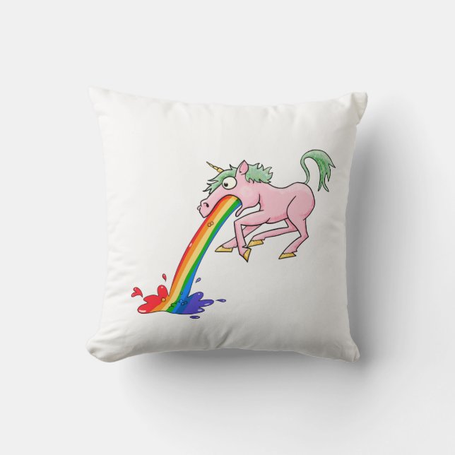Coussin Cartoon Rainbow Unicorn (Recto)