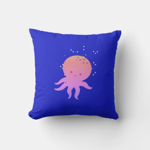 Coussin Cartoon rose Bébé Octopus