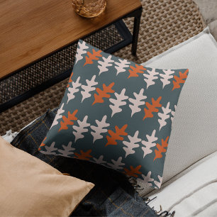 Coussin Casal Blue, Grey et Orange Motif d'art Abstrait
