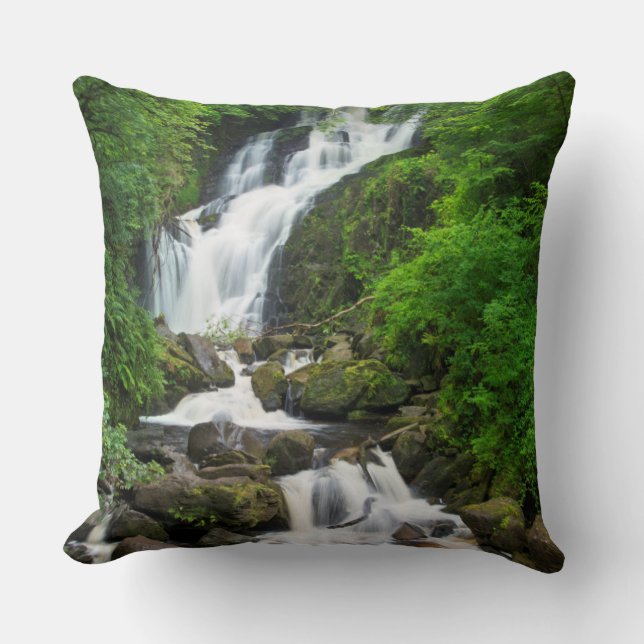 Coussin Cascade de Torc paysage, Irlande (Recto)