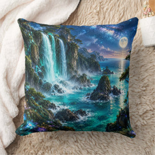 Coussin Cascade Fantastique Magique sur la Côte Océanique