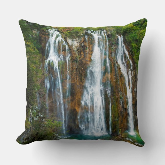 Coussin Cascade vue surélevée, Croatie (Recto)