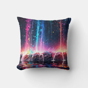 Coussin Cascades colorées dans un paysage magique