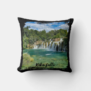 Coussin Cascades de Krka en Croatie vue panoramique à dist