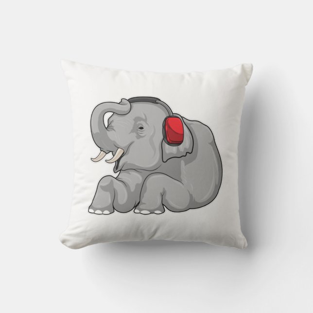 Coussin Casque Audio Elephant Music (Recto)