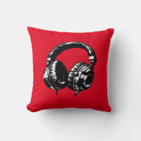 Casque audio musique noire DJ 