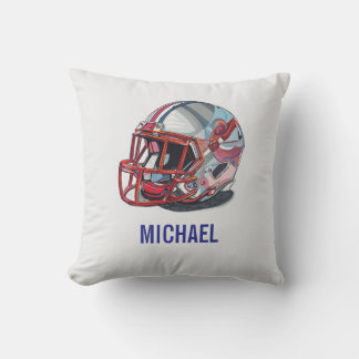 Coussin Casque de football de motivation inspirante nom