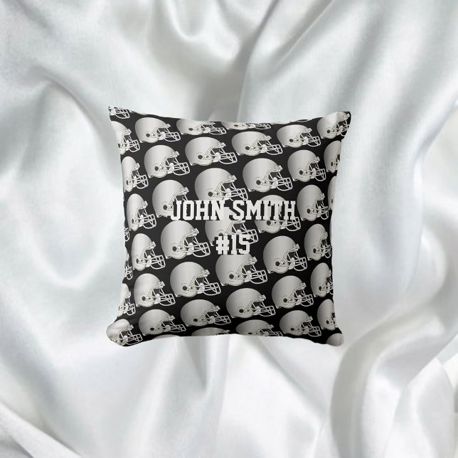 Coussin Casque de football en argent ・ personnalisé (Créateur téléchargé)