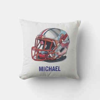 Coussin Casque de football Pop Art Nom motivationnel