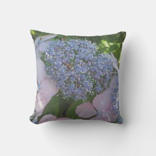 Coussin Casquette de dentelle rose et bleu Hydrangea Bloss