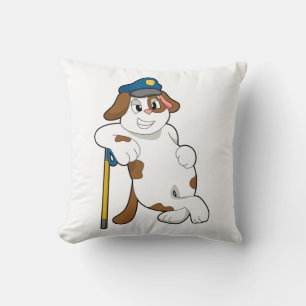 Coussin Casquette de police de chien