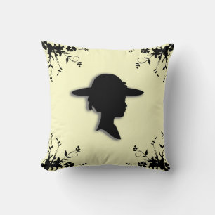 Coussin Casquette photo Lady Vintage Silhouette