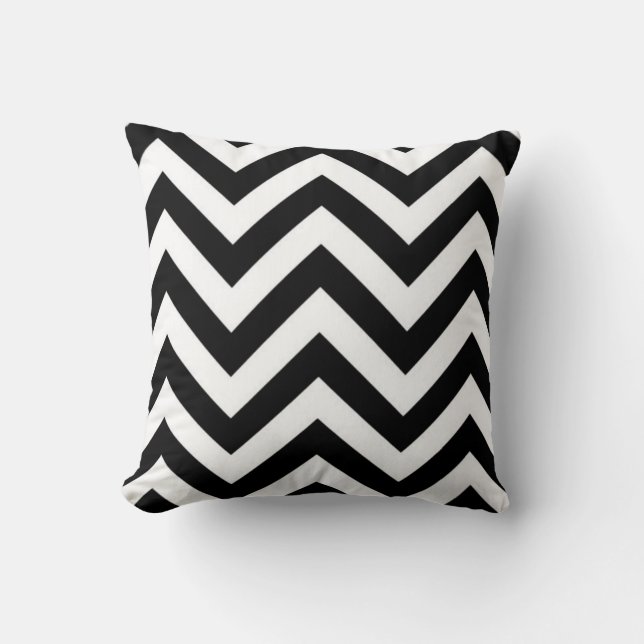 Coussin Casquette Zig Noir Et Blanc (Recto)