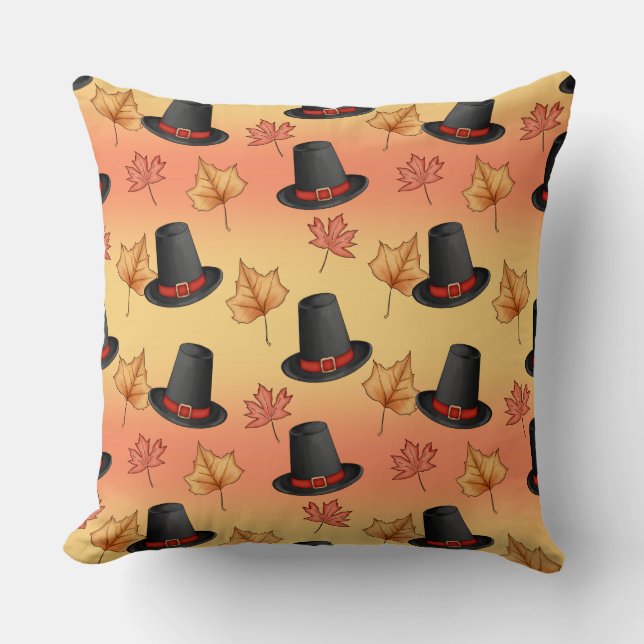 Coussin Casquettes magiques Whimsical avec feuilles d'auto (Recto)