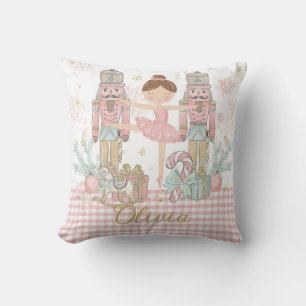 Coussin Casse-Noisette Fantaisiste Rose Pâle Ballet de Noë