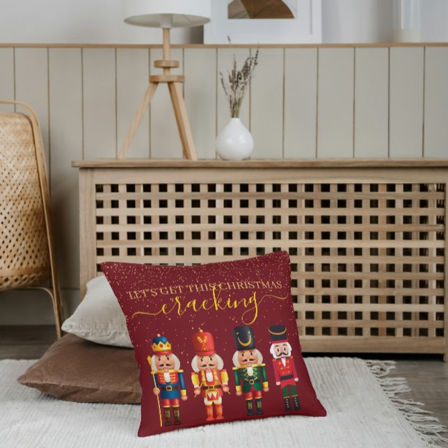 Coussin Casse-Noisette Mignon Rouge Noël Moderne Festif (Créateur téléchargé)
