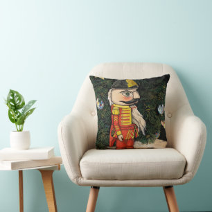 Coussin Casse-noisette vintage sous l'arbre de Noël