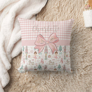 Coussin Casse-noisette Whimsical Pastel Rose Ballet de Noë