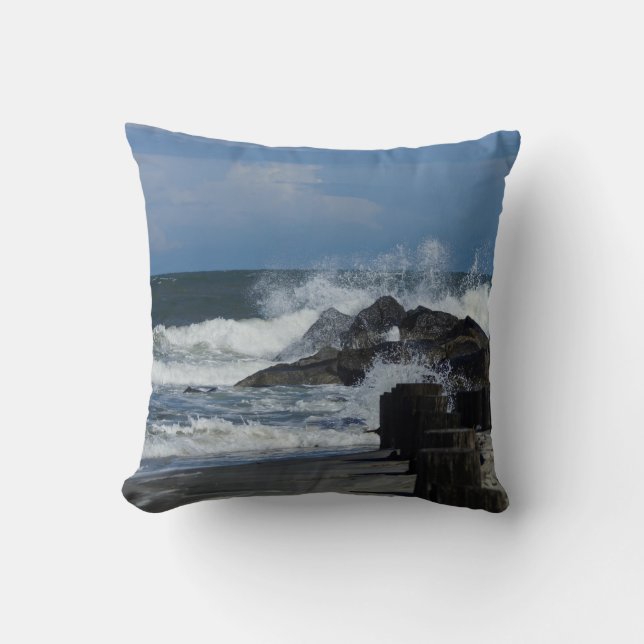 Coussin Casser Des Vagues À La Folie (Recto)