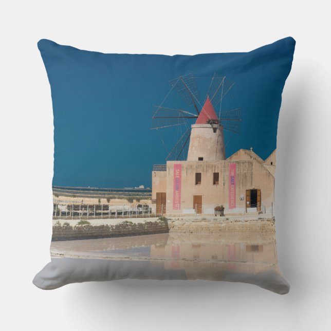 Coussin Casseroles de moulin à vent et de sel à la saline (Recto)