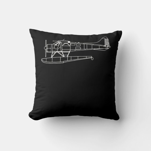 Coussin Castor sur les flottes Plan de mer Piot Drôle cade (Recto)